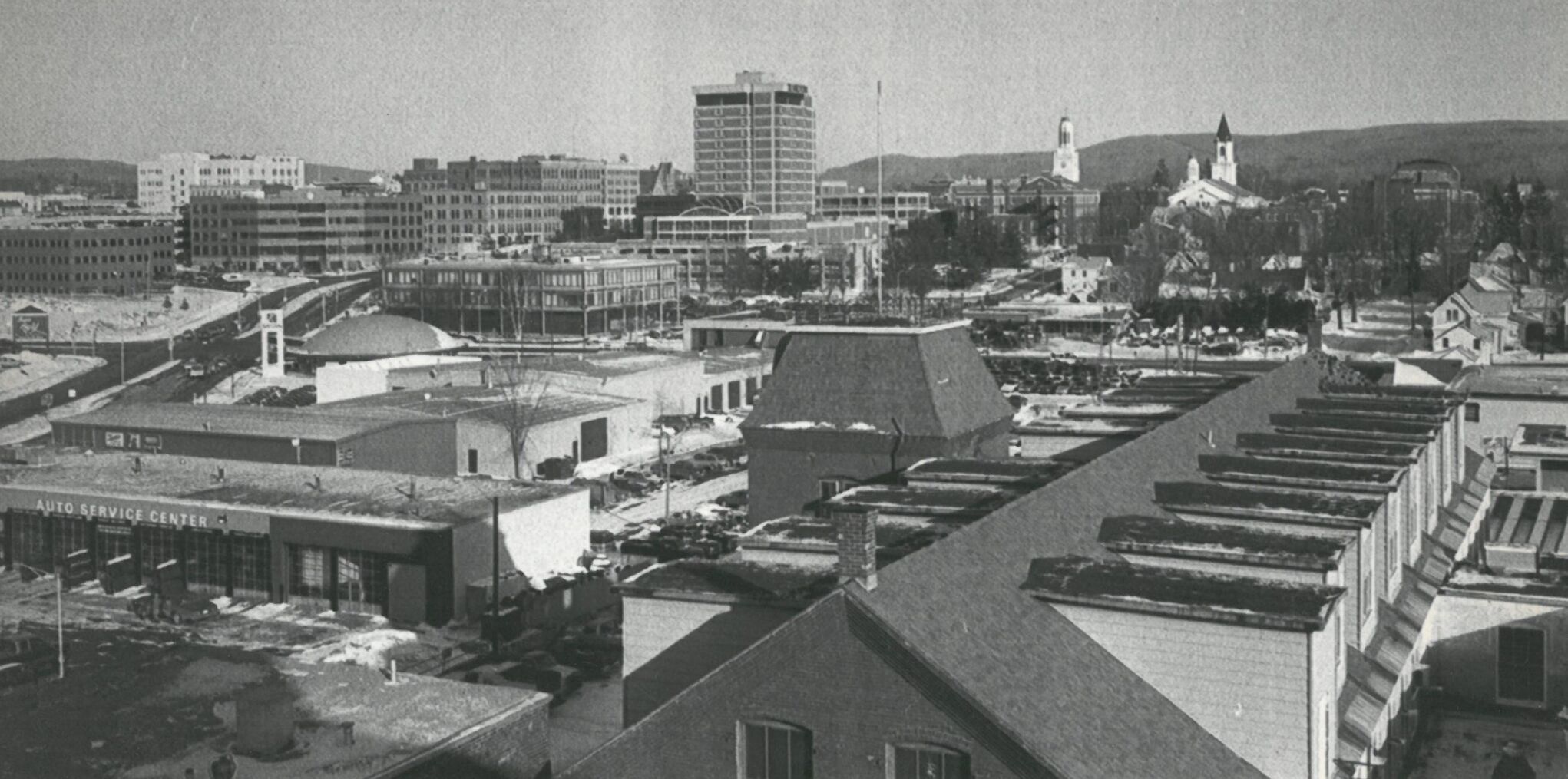 Pittsfield from the clock tower, 1989